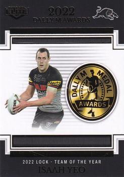 2023 NRL Traders Elite - 2022 Dally M Awards #DM09 Isaah Yeo Front